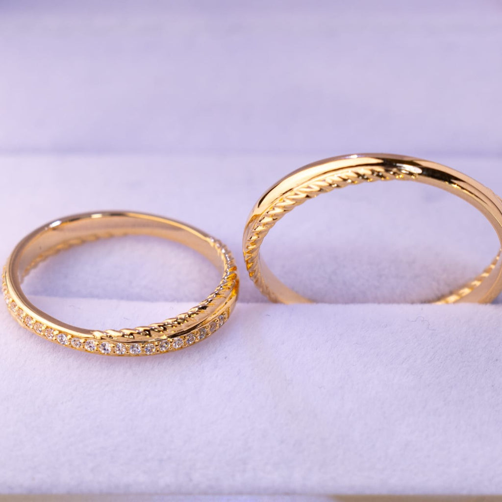 Aros de boda 18k  Brillante amor moisanita