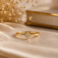 Anillo con moissanite Rombo