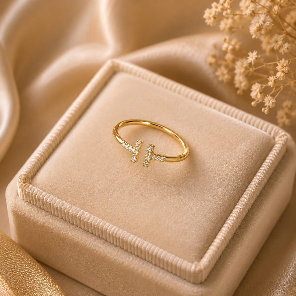 Cintillo con moissanite OPEN