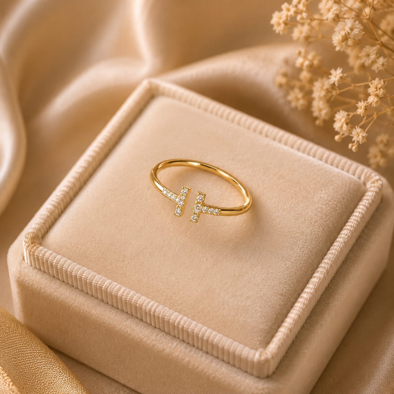 Cintillo con moissanite OPEN