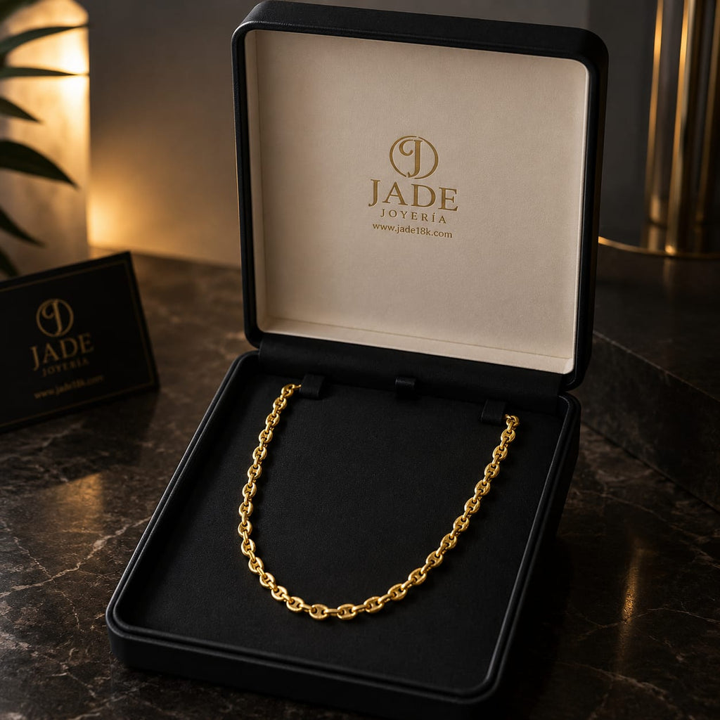 Cadena 18k esilo Botón