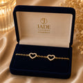 Pulsera Dos Corazones con Moissanite