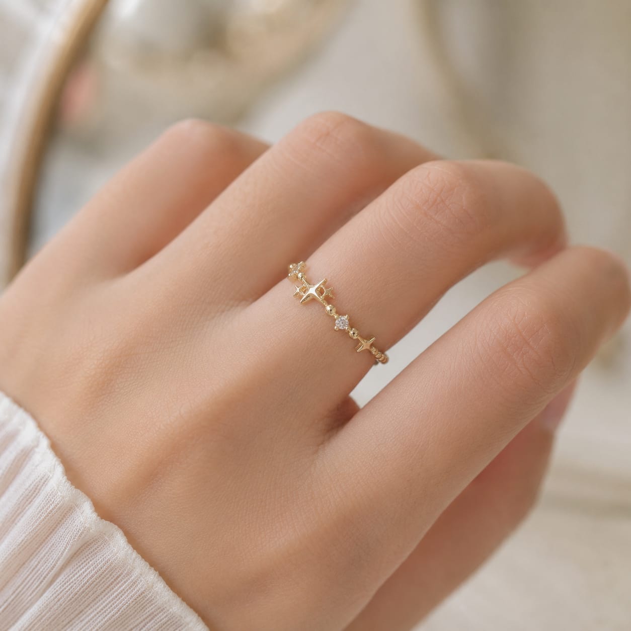 Anillo Estrella Brillante