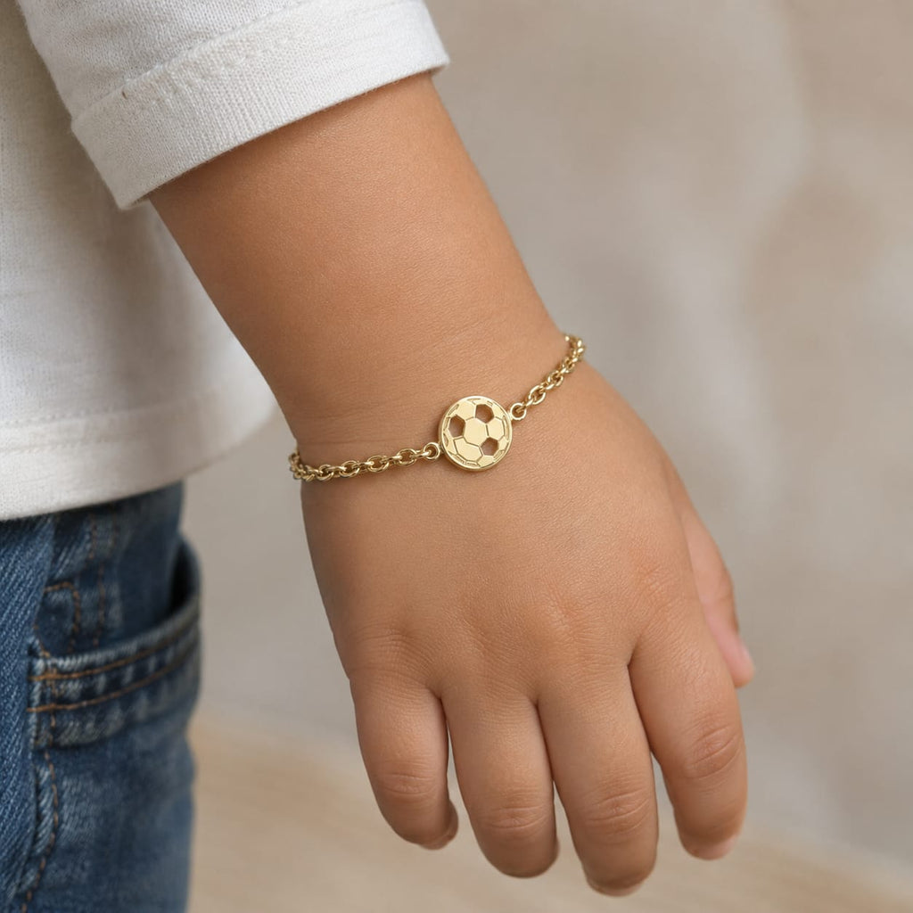 Pulsera para niño en ORO 18K, Amor al futbol