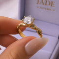 Anillo de Compromiso con Moissanite Rusian Pixi