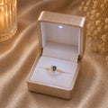 Anillo con Turmalina y Moissanite Luna