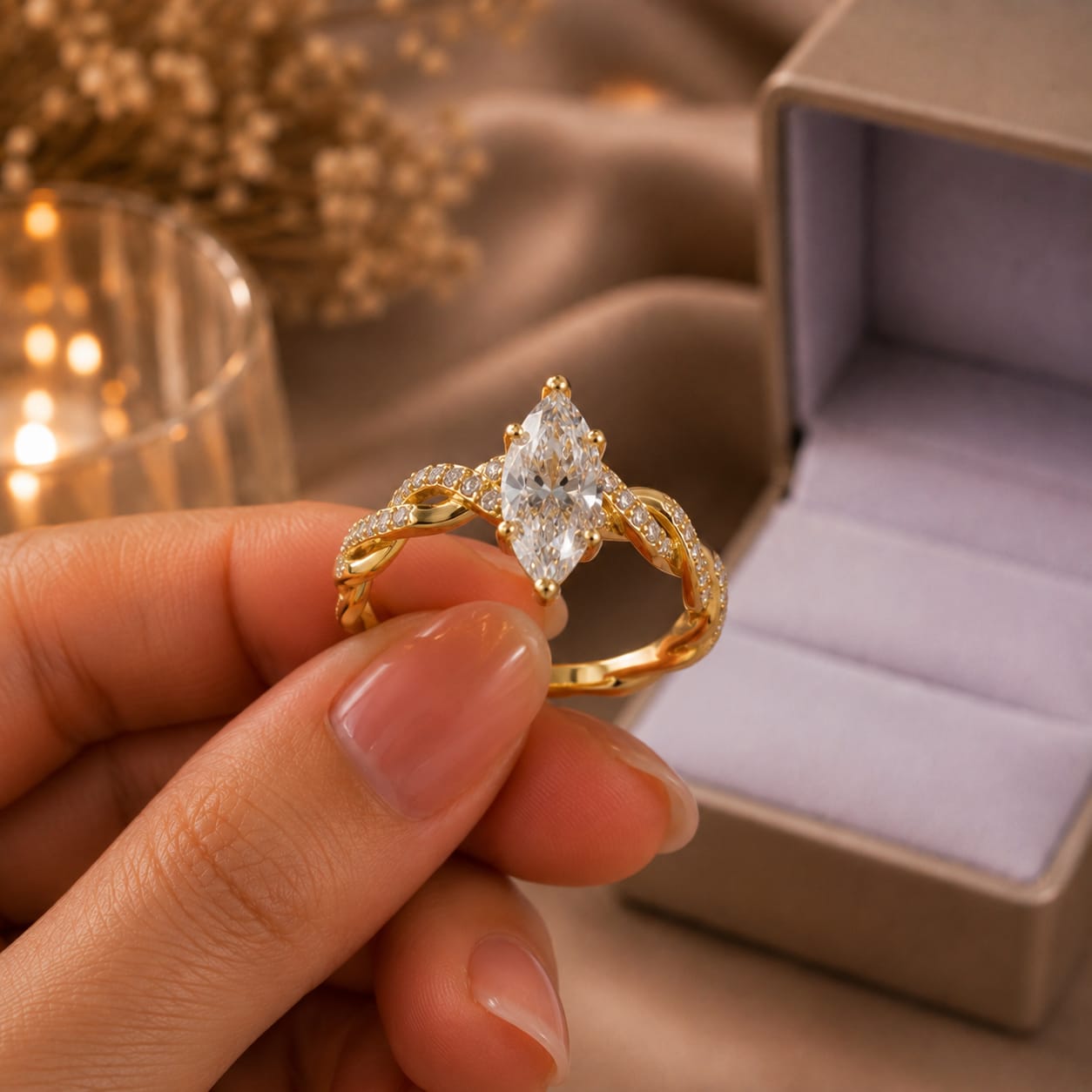 Anillo de compromiso con Diamante de Laboratorio Imperium