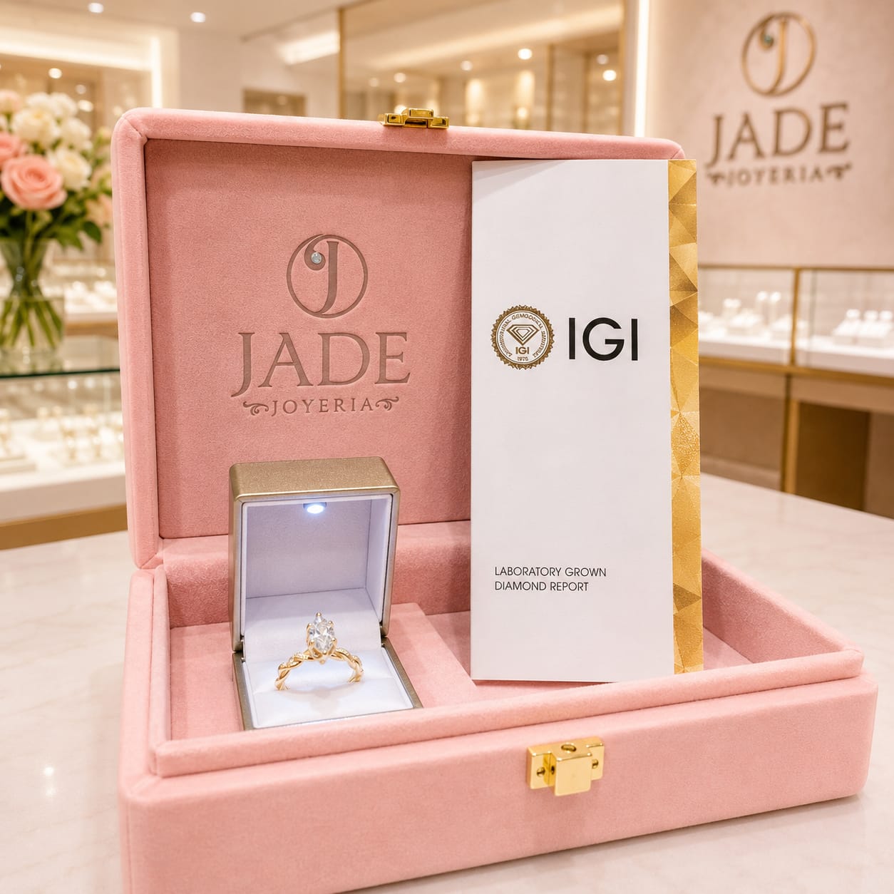 Anillo de compromiso con Diamante de Laboratorio Imperium