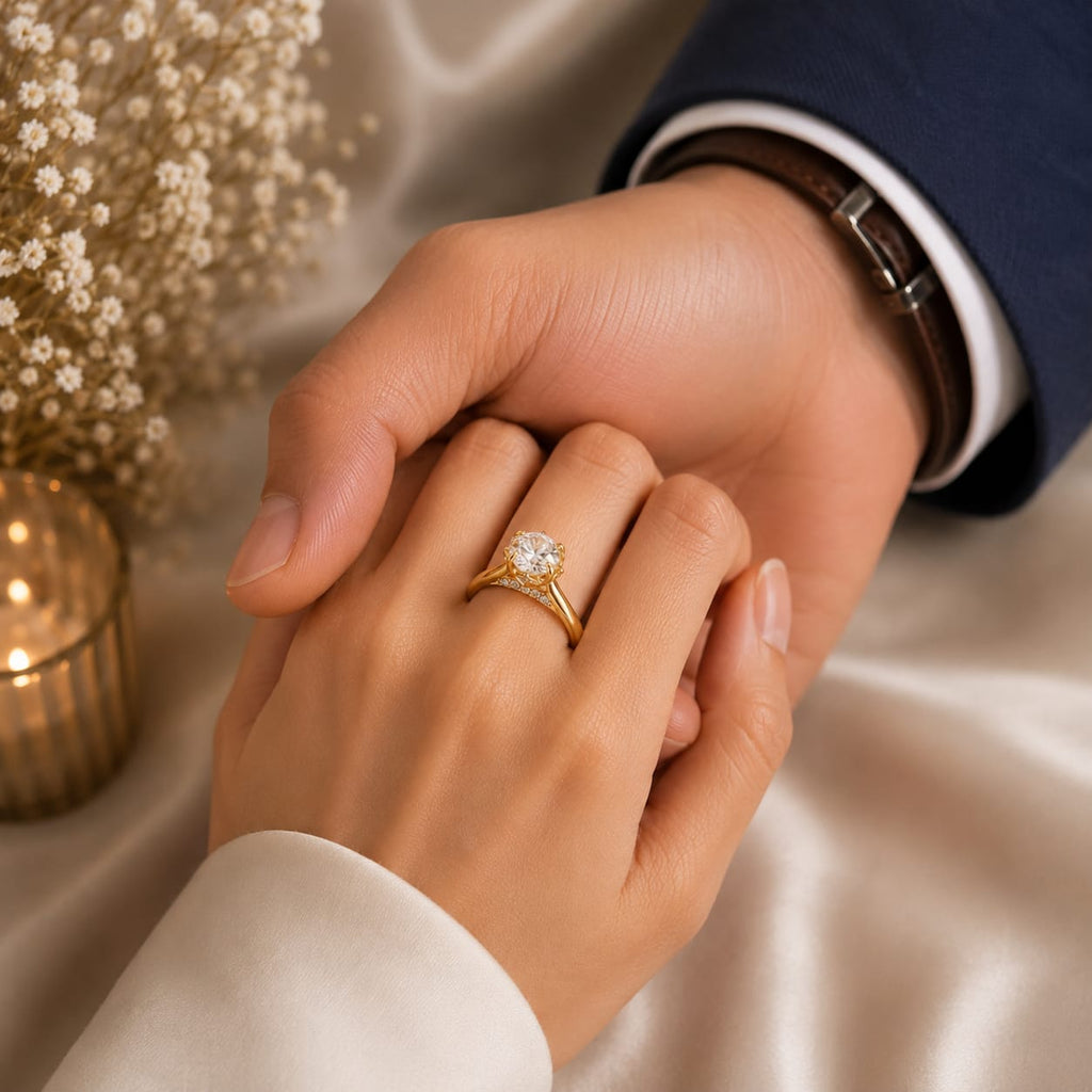 Anillo de Compromiso en Oro 18k con Diamante de Laboratorio  Majestic