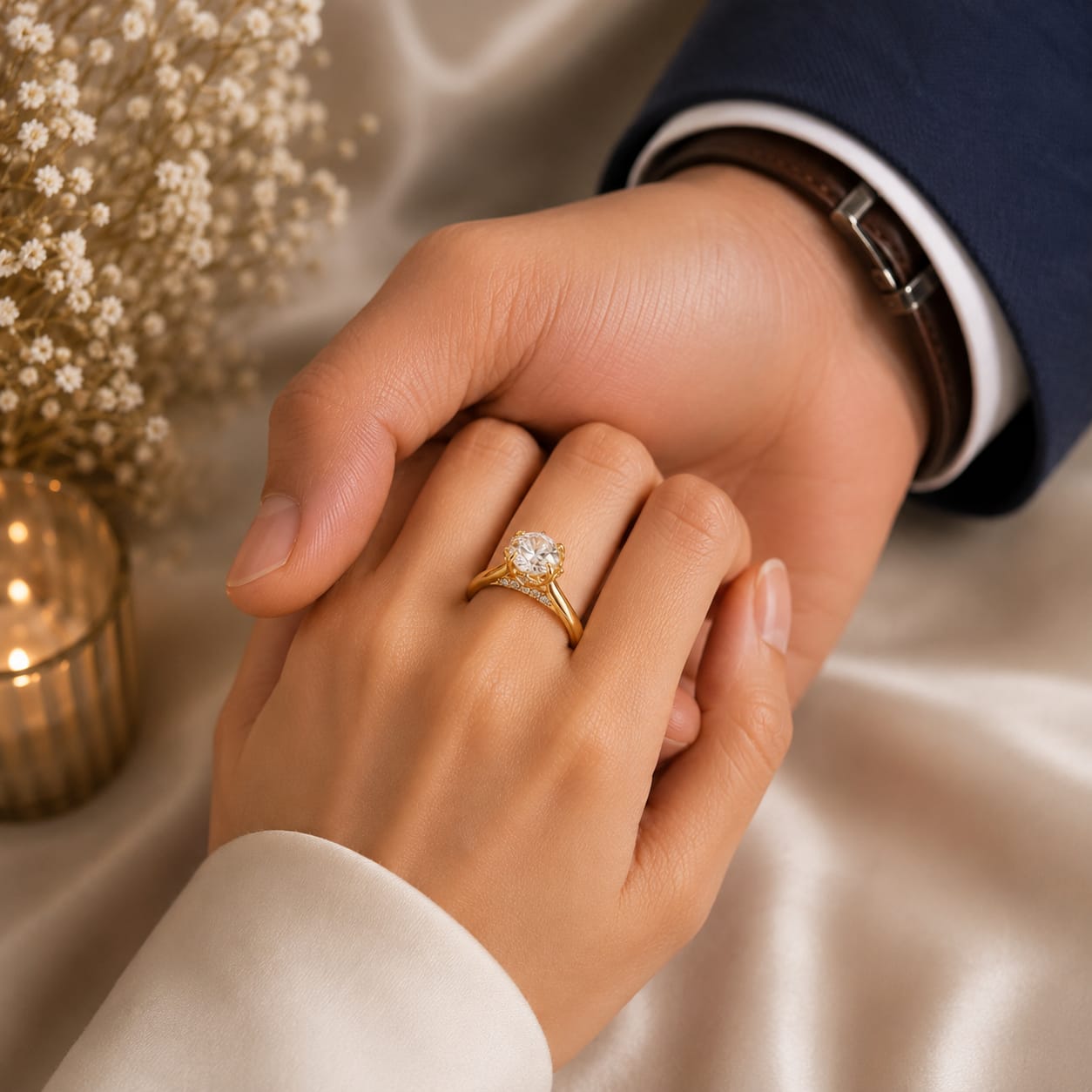 Anillo de Compromiso en Oro 18k con Diamante de Laboratorio  Majestic