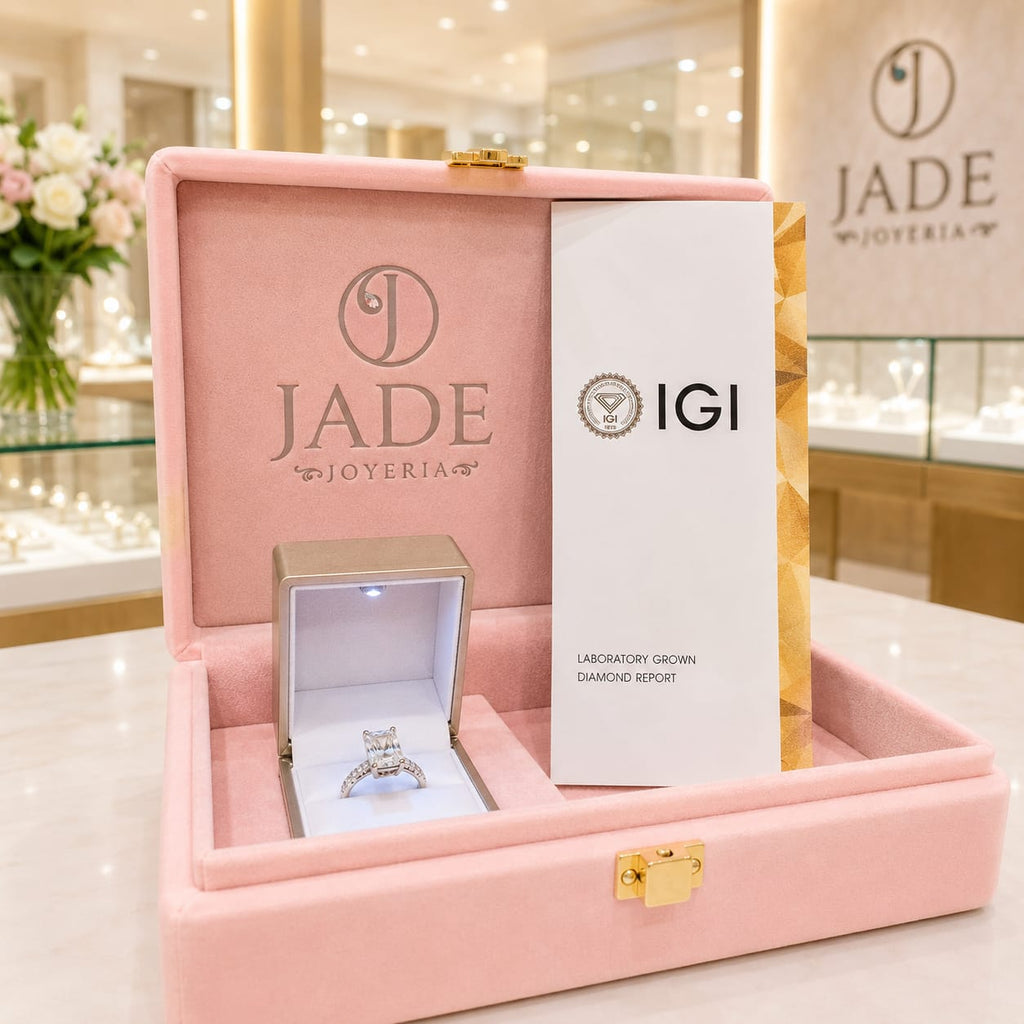 Anillo de compromiso con Diamante de laboratorio Golden Empire