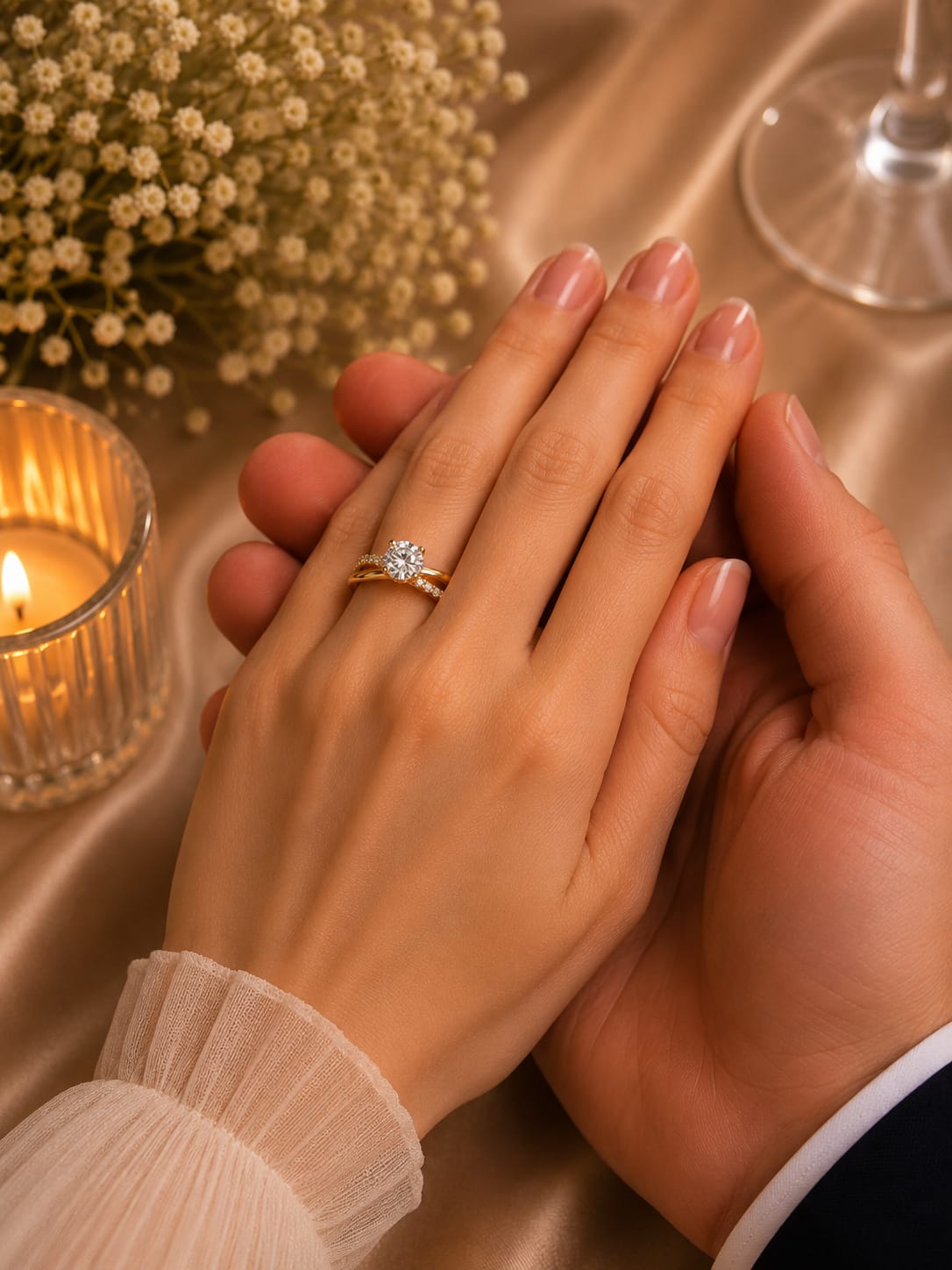Anillo con Diamante de laboratorio Infinito amor