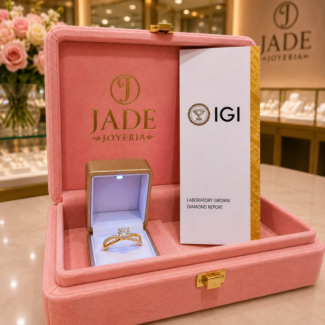 Anillo con Diamante de laboratorio Infinito amor