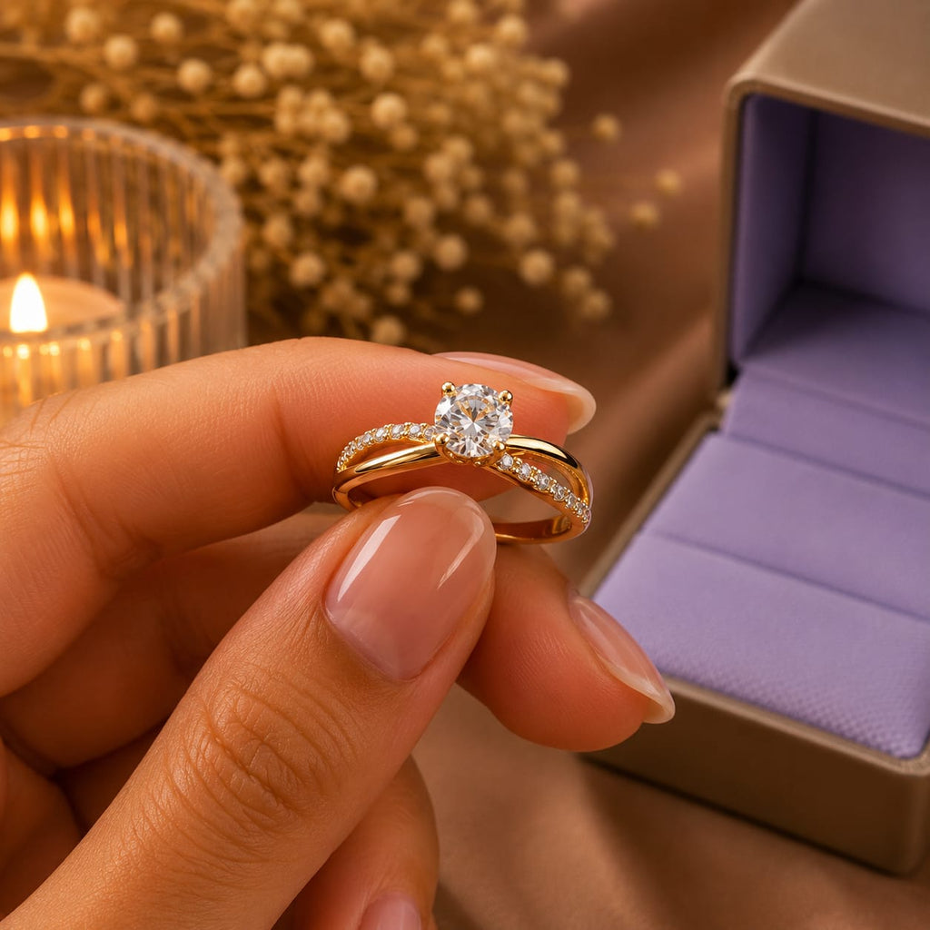 Anillo con Diamante de laboratorio Infinito amor