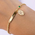 Pulsera placa con viergencita