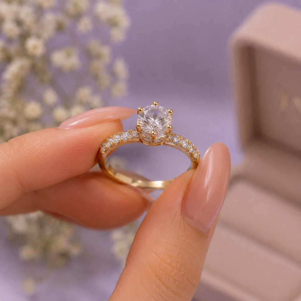 Anillo de compromiso Cielo azulado
