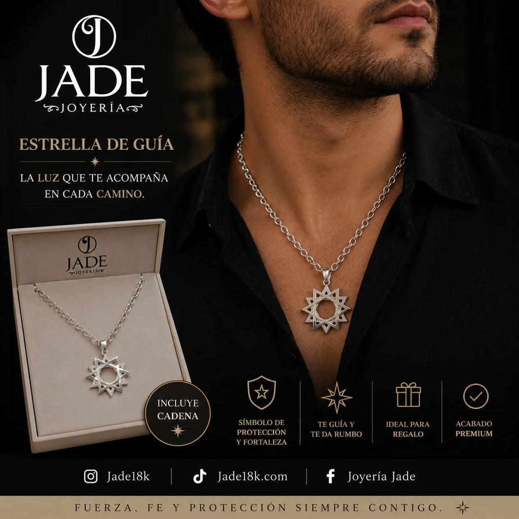 Dije estrellado en plata