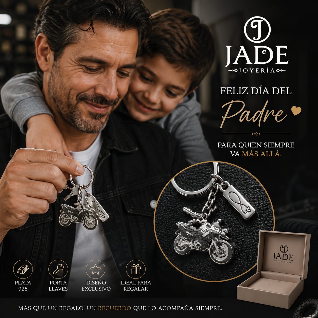 Dije de moto en plata