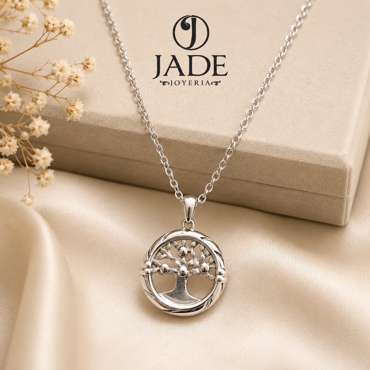 Dije arbol de la vida en plata fina