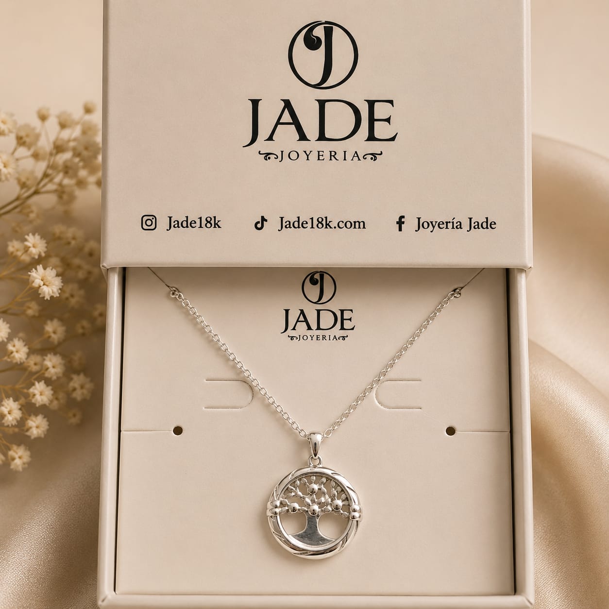 Dije arbol de la vida en plata fina
