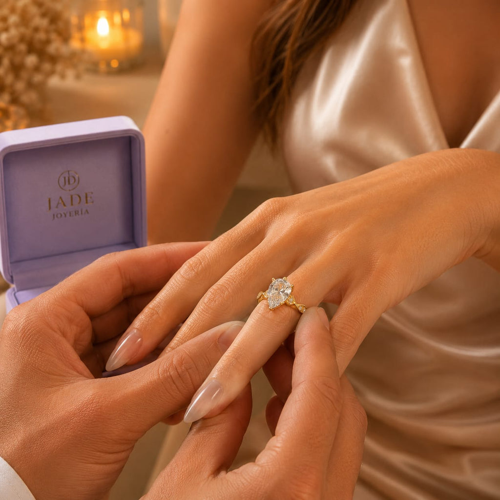 Anillo de Compromiso con Diamante de Laboratorio Éternité