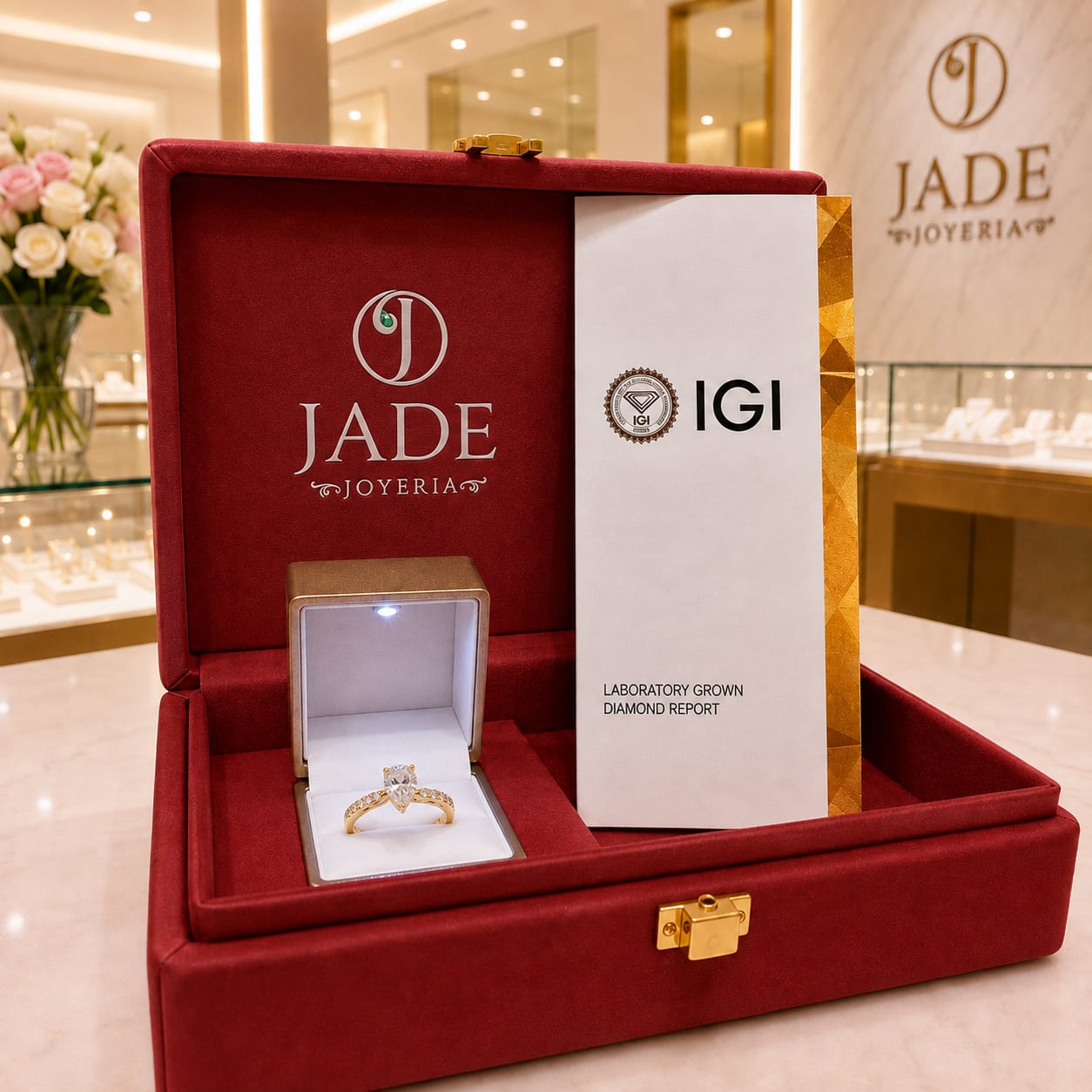 Anillo de Compromiso con Diamante de Laboratorio Isabella