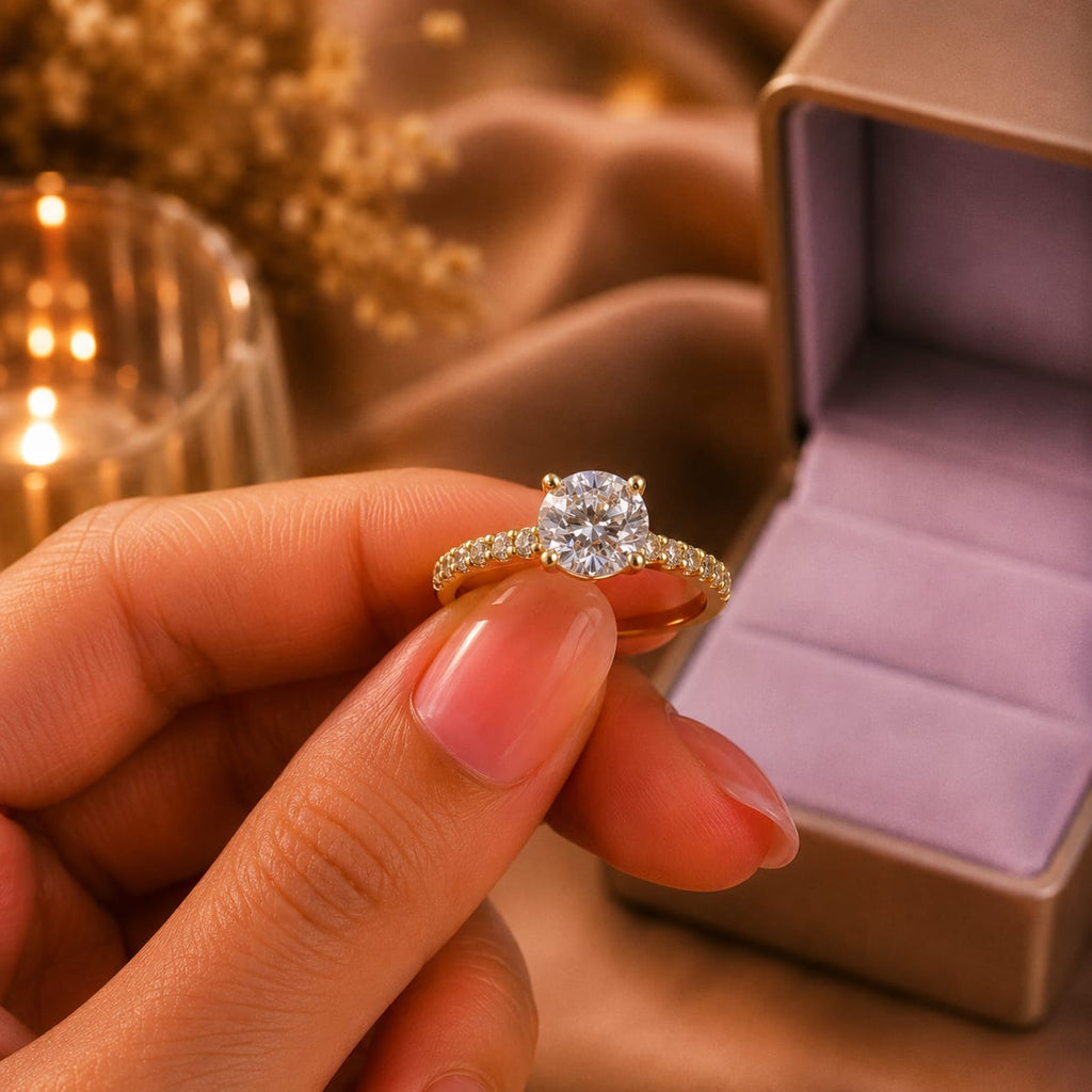 Anillo de Compromiso con Diamante de Laboratorio Estela