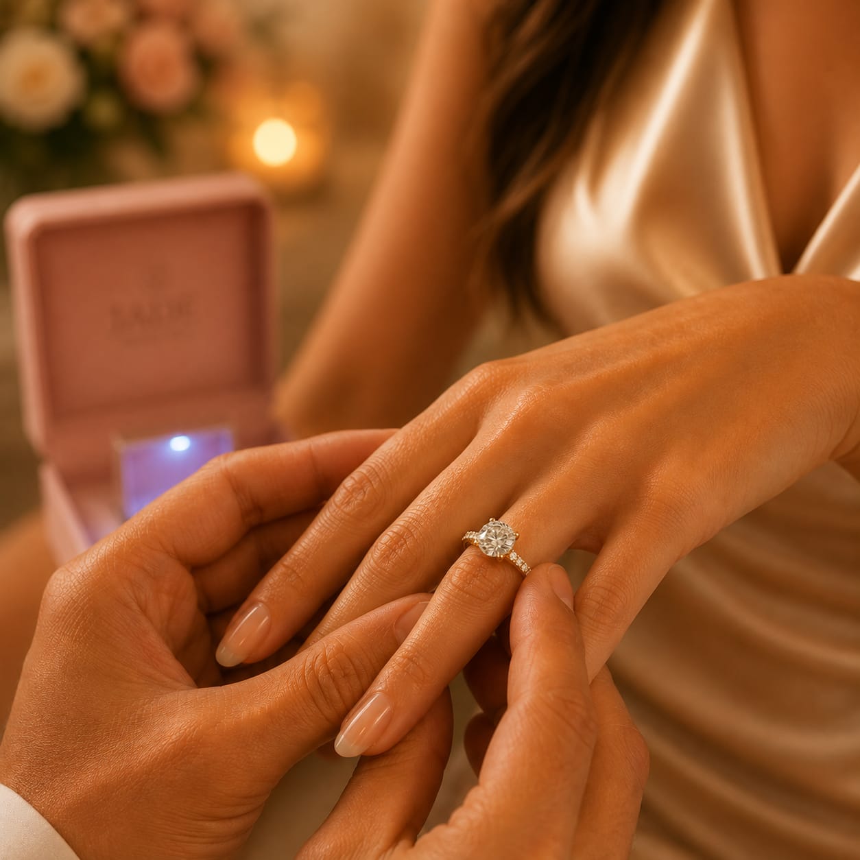 Anillo de Compromiso con Diamante de Laboratorio Estela