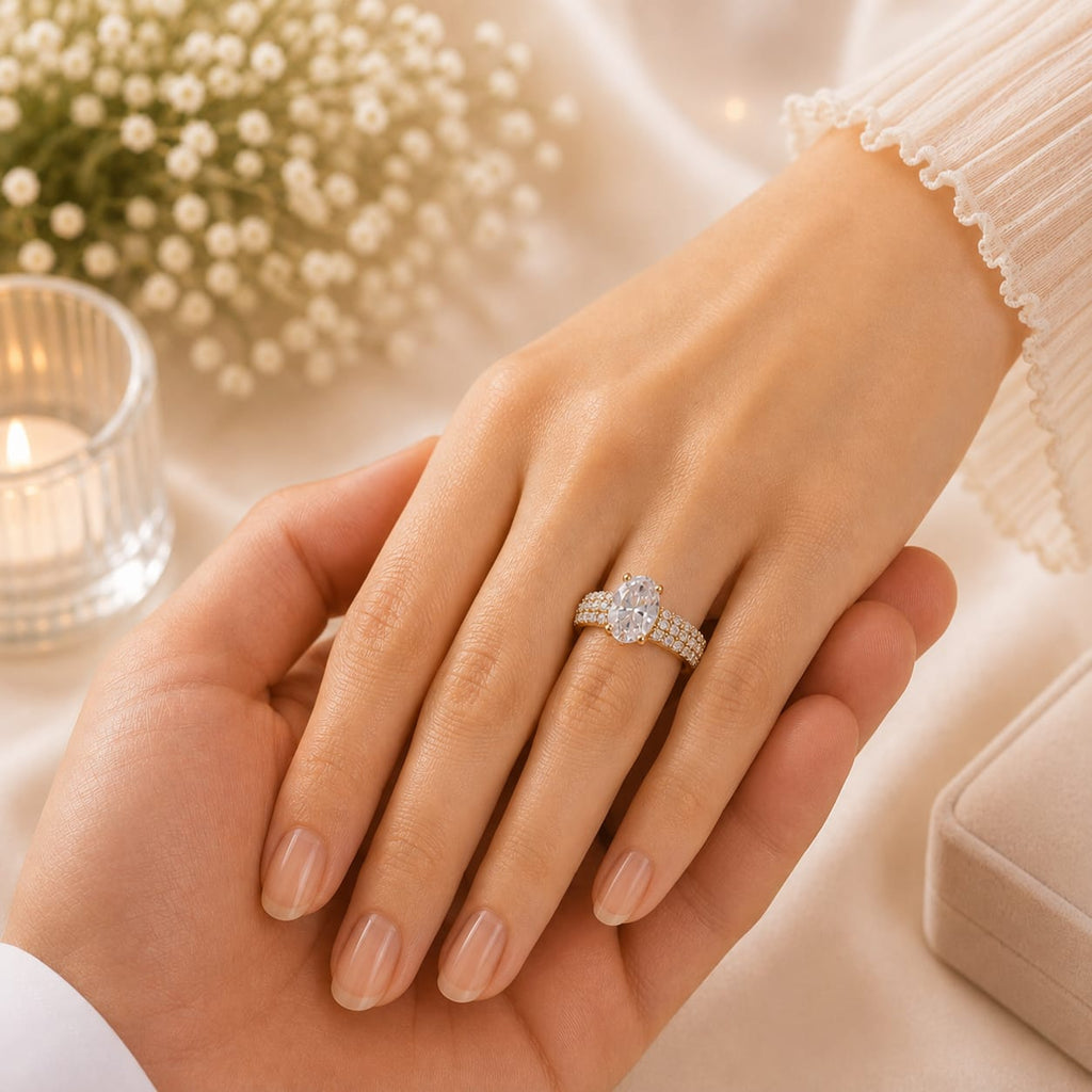 Anillo de Compromiso con Diamante de Laboratorio Eternity