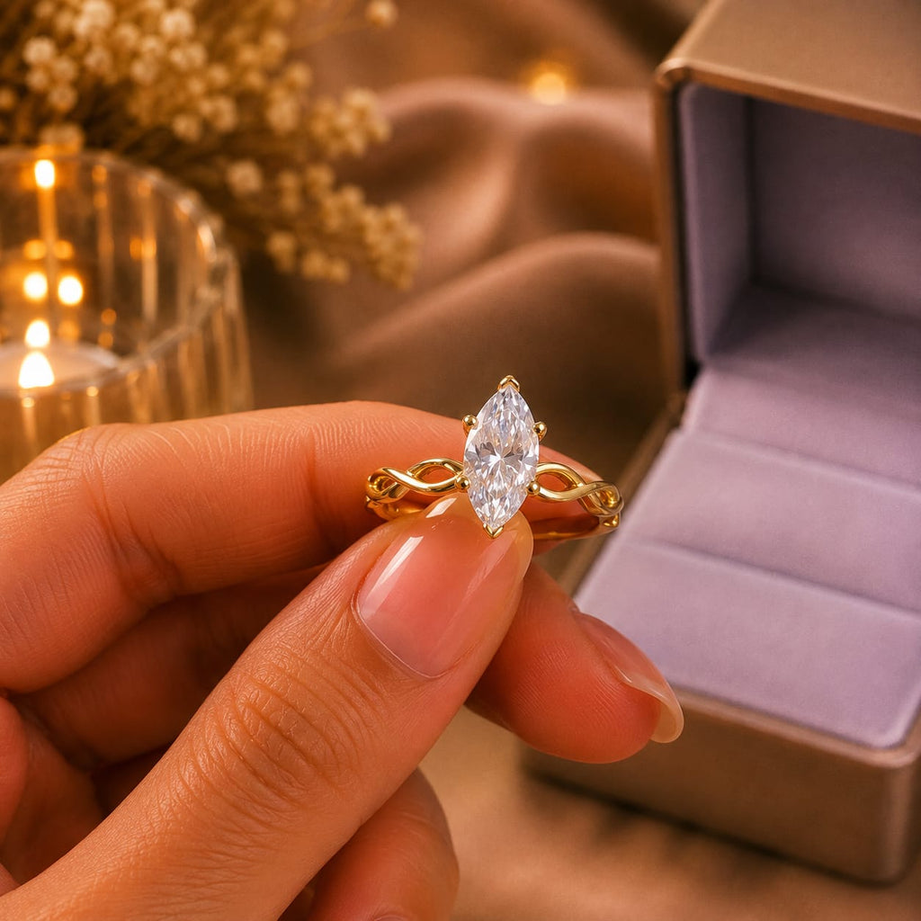 Anillo de Compromiso con Diamante de Laboratorio Lumière