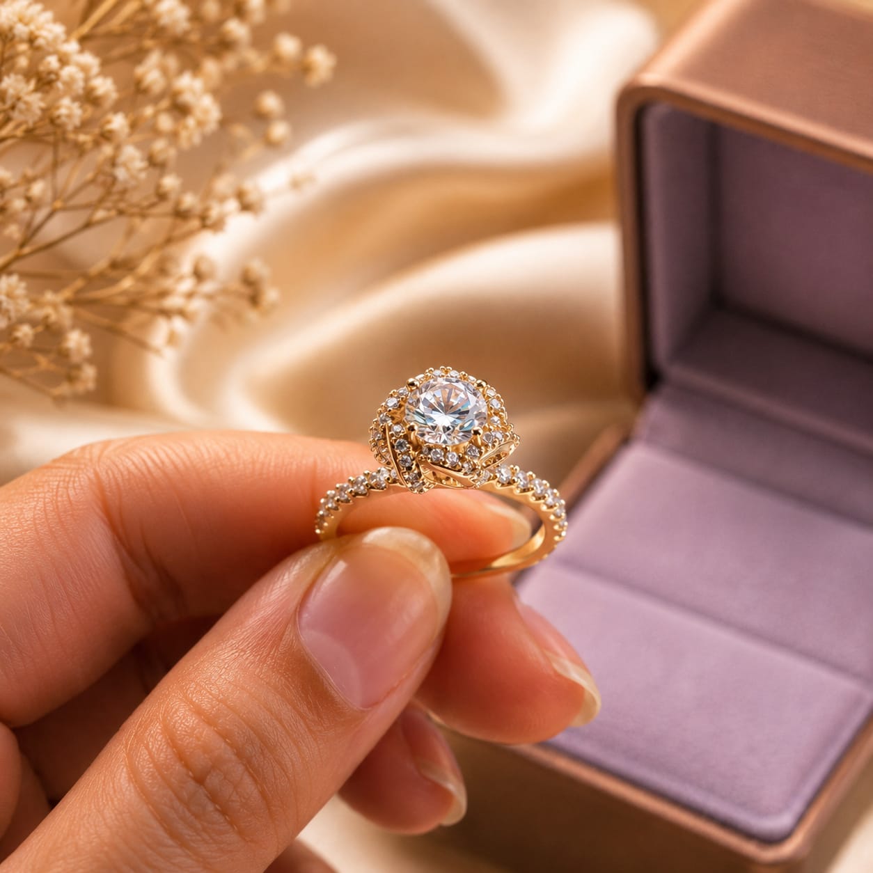 Anillo de Compromiso con Diamante de Laboratorio Éternel