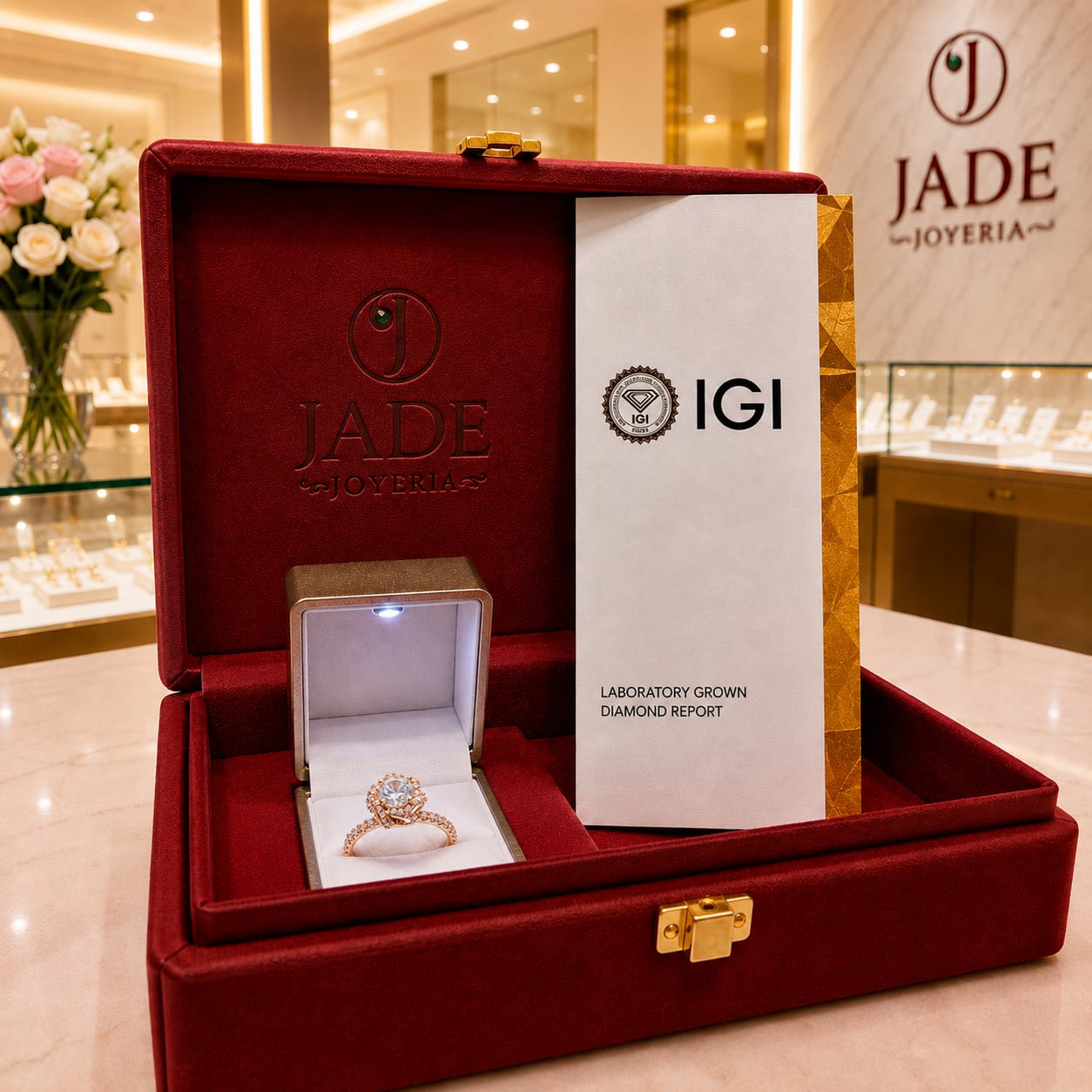 Anillo de Compromiso con Diamante de Laboratorio Éternel