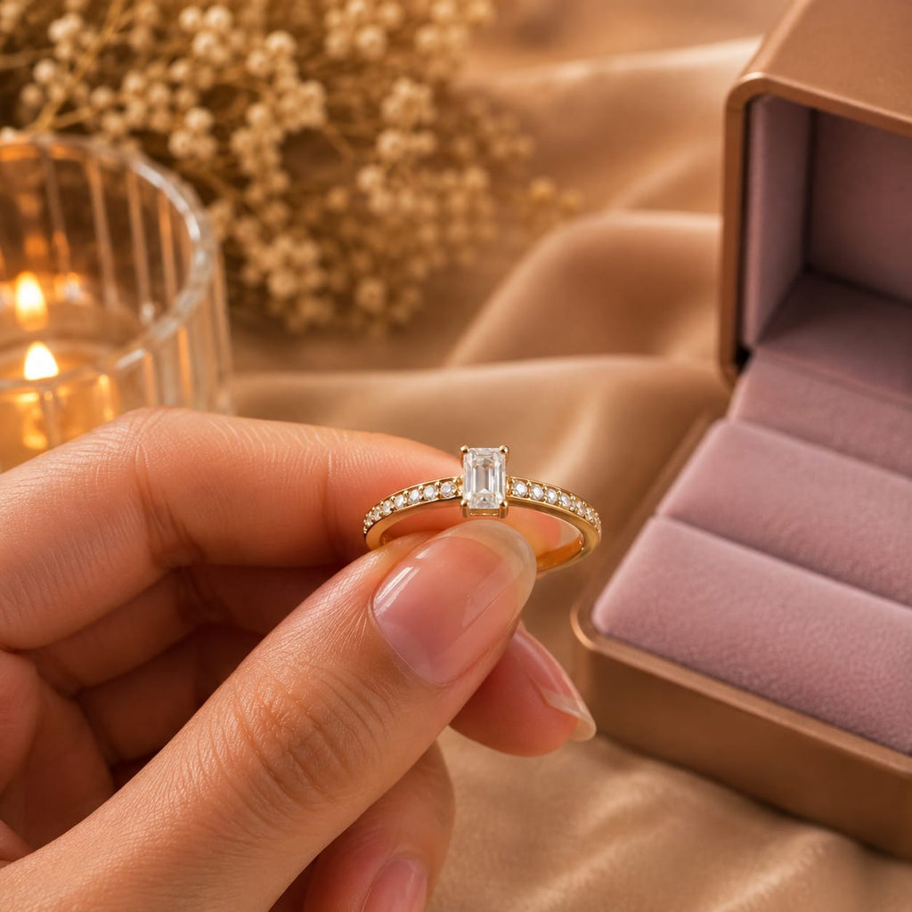 Anillo de Compromiso con Diamante de Laboratorio Génesis