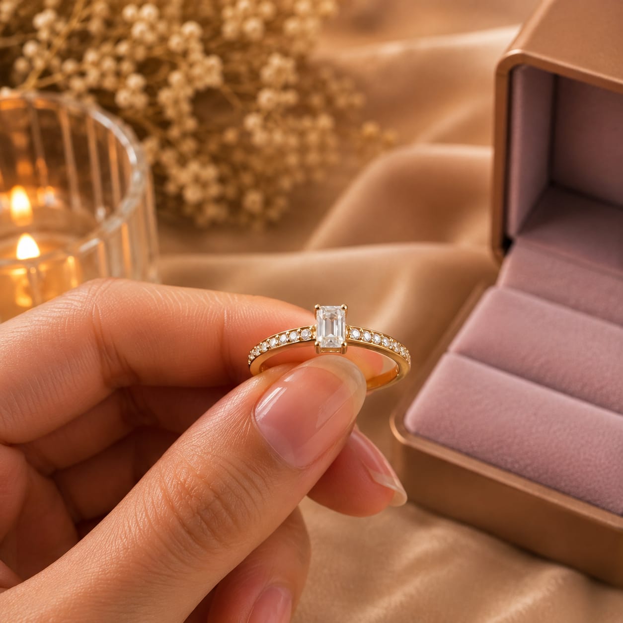 Anillo de Compromiso con Diamante de Laboratorio Génesis
