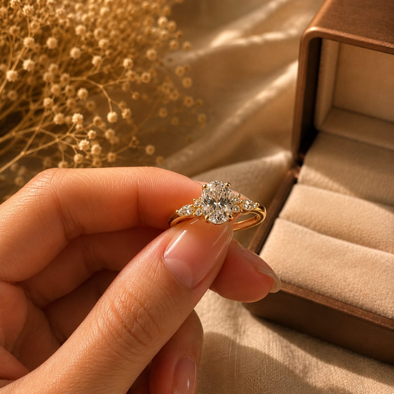 Anillo de Compromiso con Diamante de Laboratorio Novia