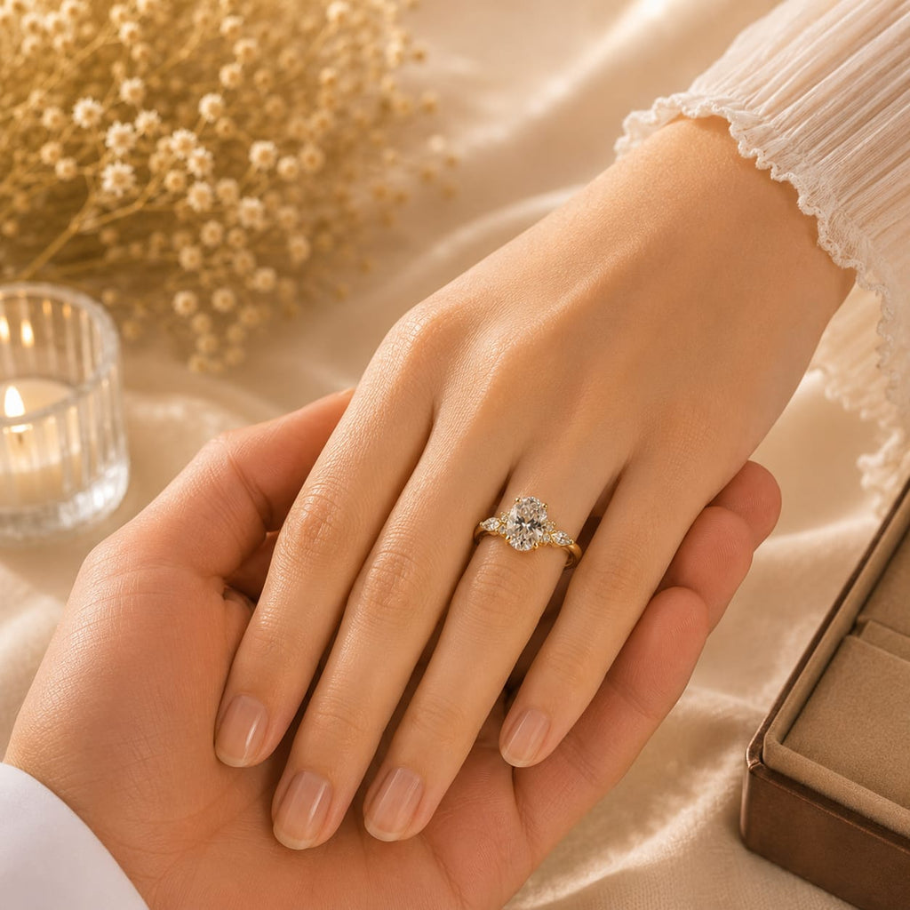Anillo de Compromiso con Diamante de Laboratorio Novia