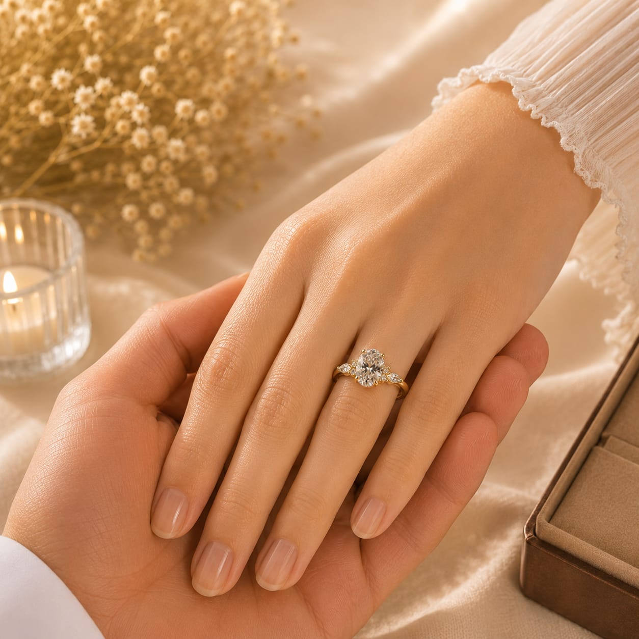 Anillo de Compromiso con Diamante de Laboratorio Novia