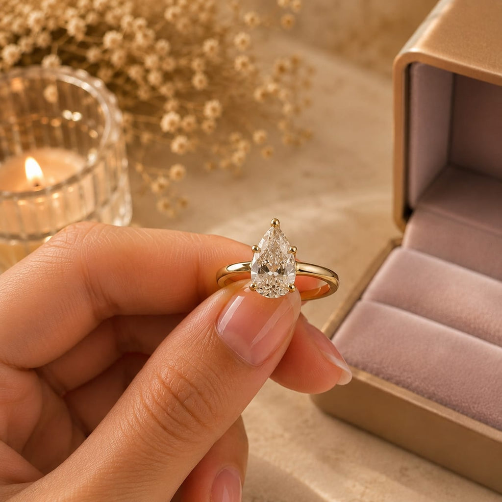 Anillo de Compromiso con Diamante de Laboratorio Polaris