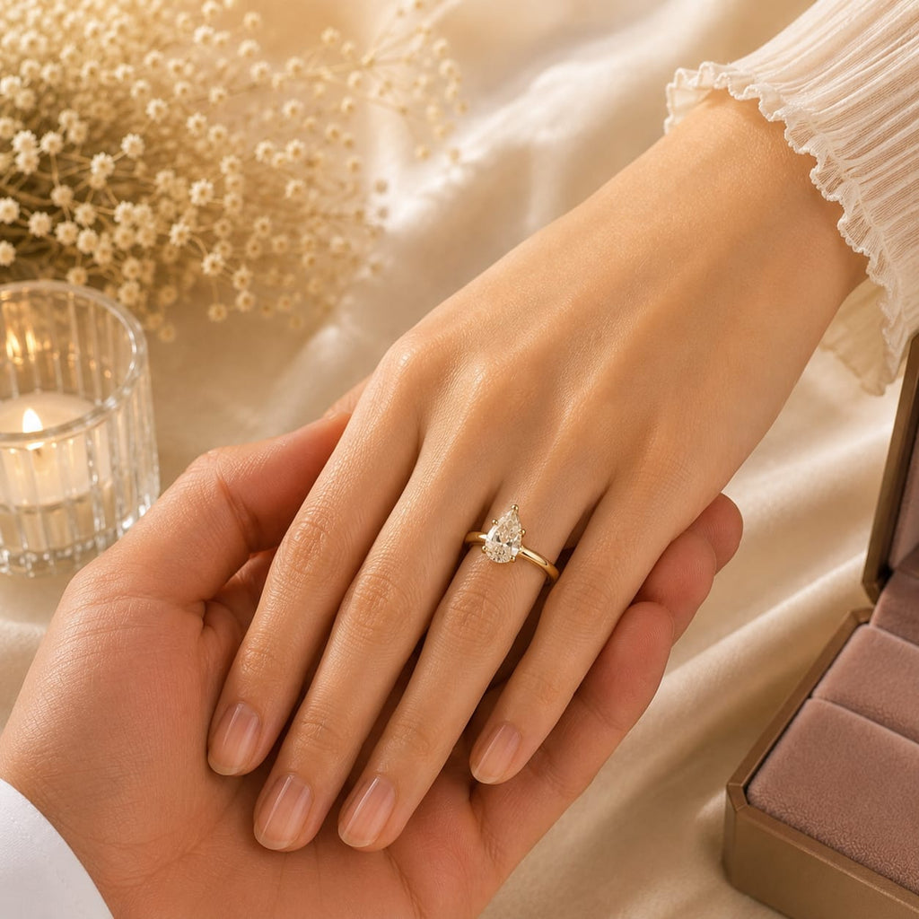 Anillo de Compromiso con Diamante de Laboratorio Polaris