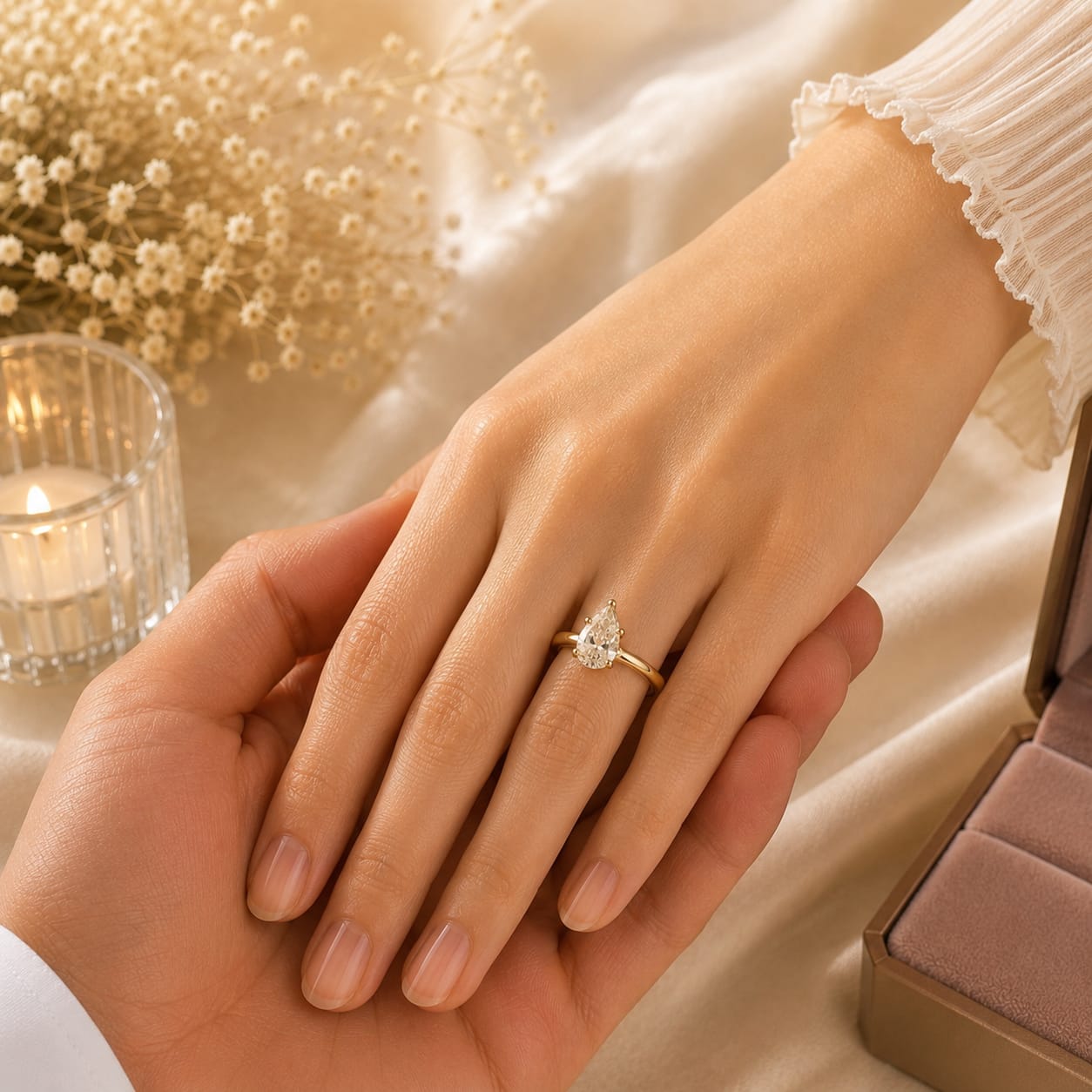 Anillo de Compromiso con Diamante de Laboratorio Polaris