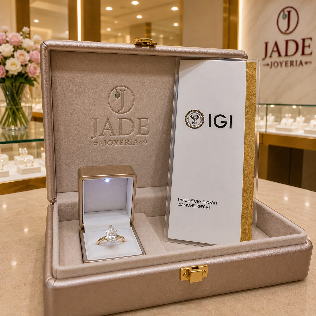 Anillo de Compromiso con Diamante de Laboratorio Polaris