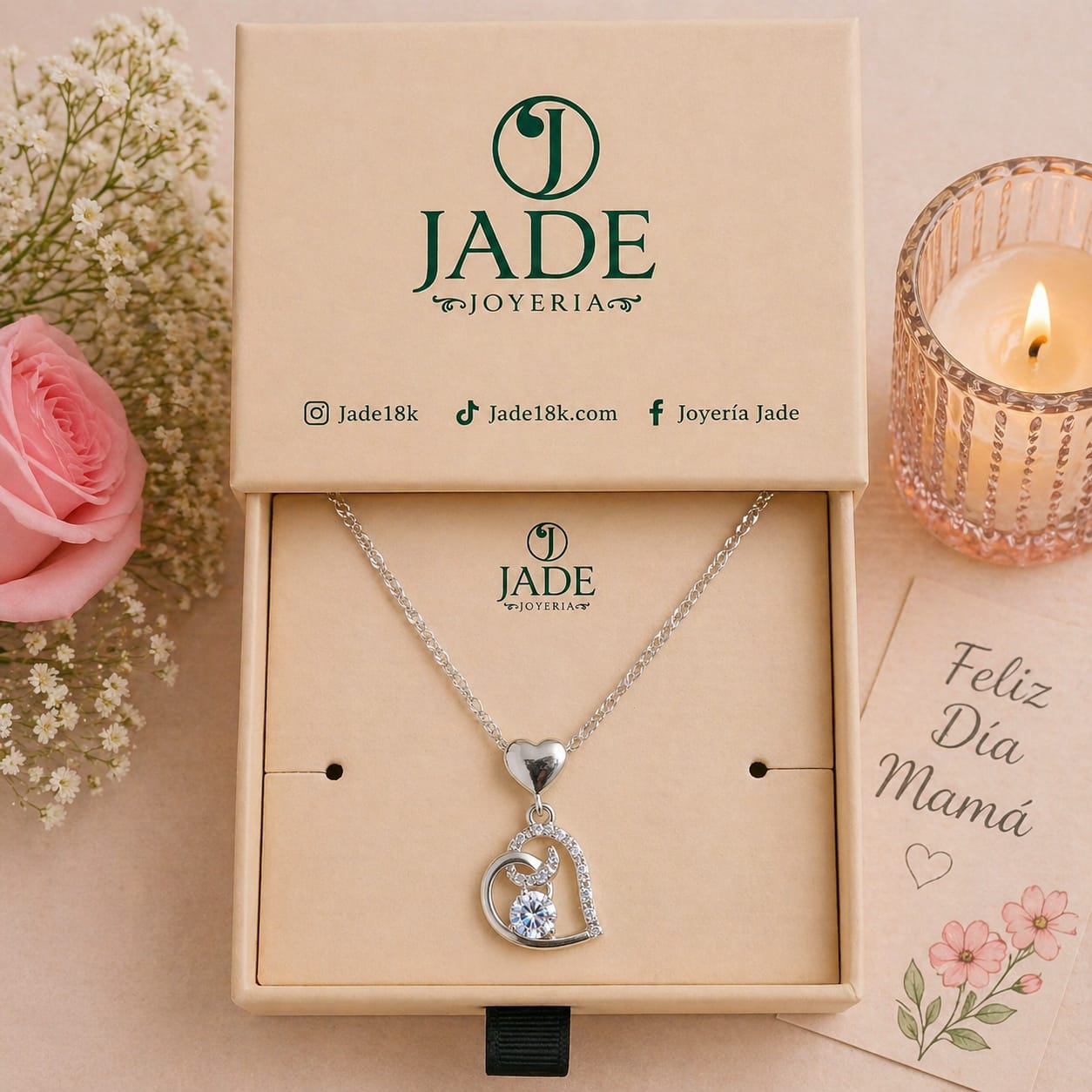 Dije de corazon en plata