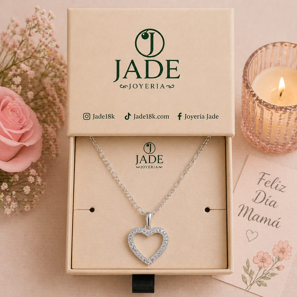 Dije de corazón en plata fina