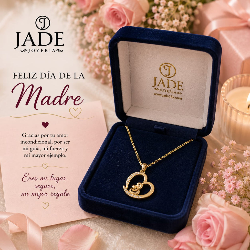 Dije con moissanite amor de mama