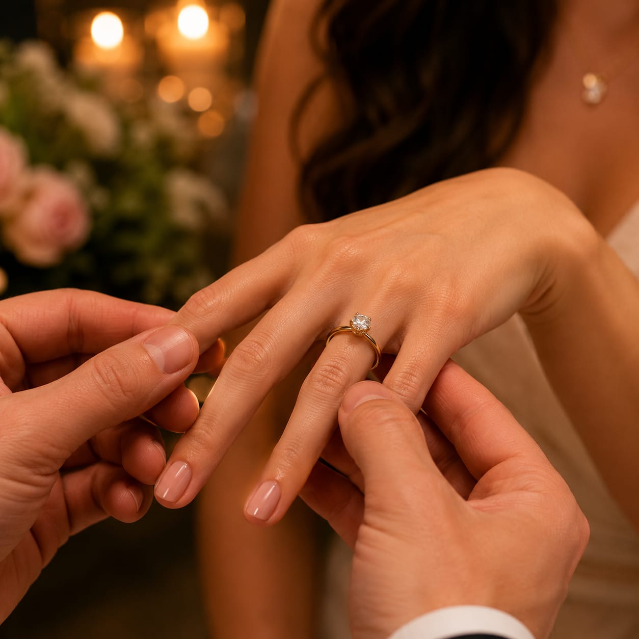 Anillo  de compromiso con moissanita Solitario amor