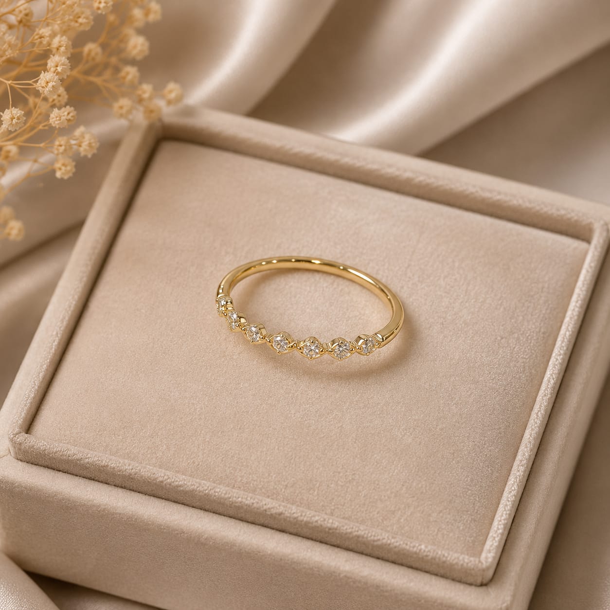 Cintillo con moissanite Olas