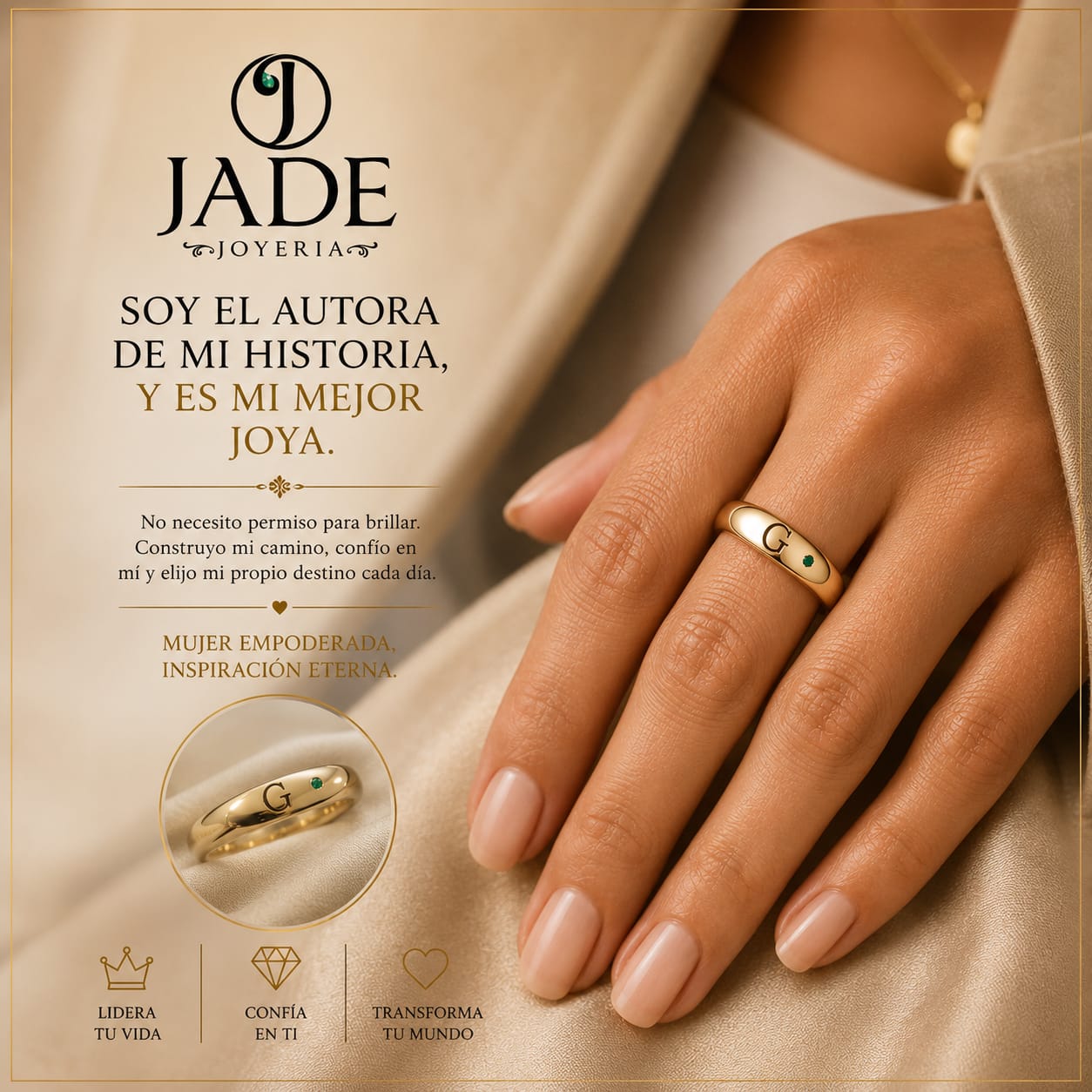 Anillo Chevalier delgado para dama