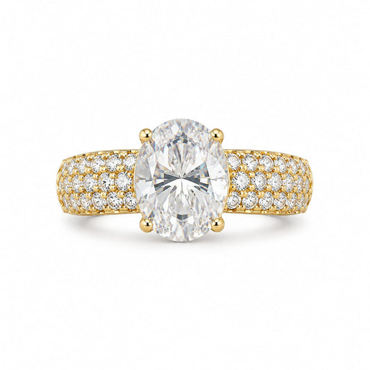 Anillo de Compromiso con Diamante de Laboratorio Eternity en oro 18k – Jade18k