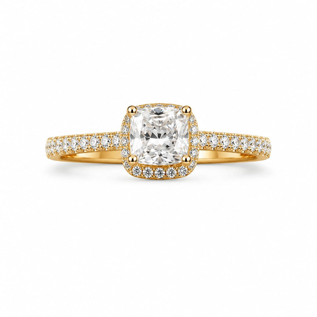 Anillo de Compromiso con Diamante de Laboratorio Destello