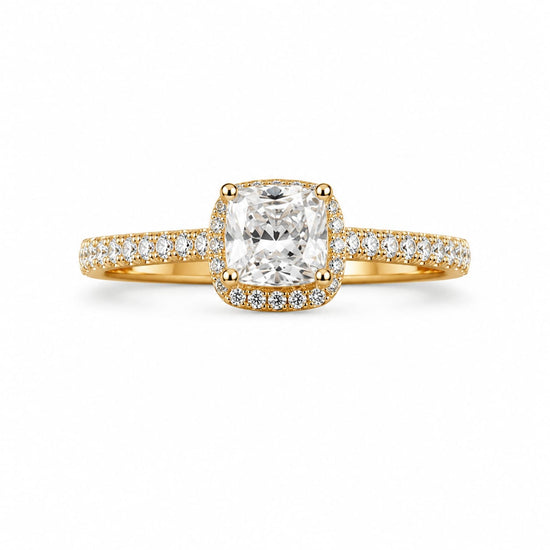 Anillo de Compromiso con Diamante de Laboratorio Destello en oro 18k – Jade18k